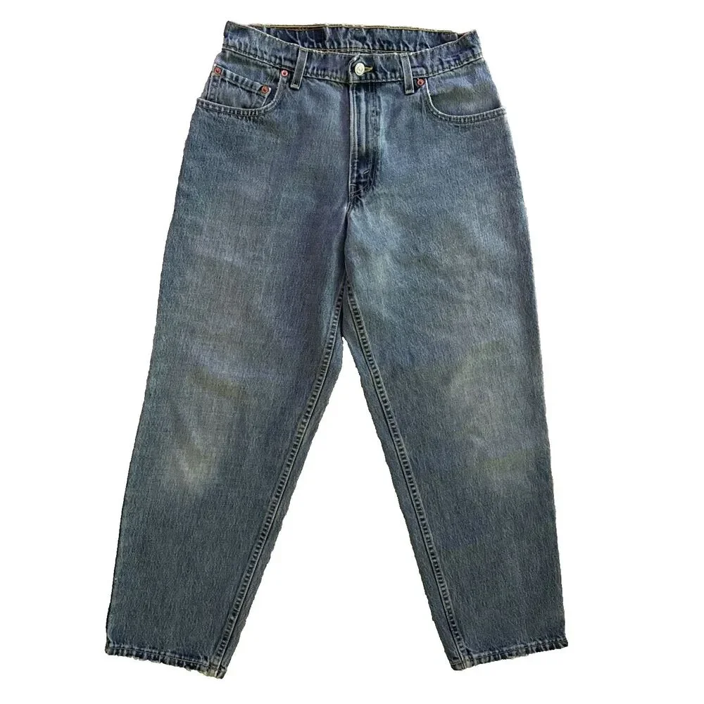 VTG Levis 570 Baggy Fit Jeans Mens Size 30x30 Blue USA MADE Skater Wide Tapered